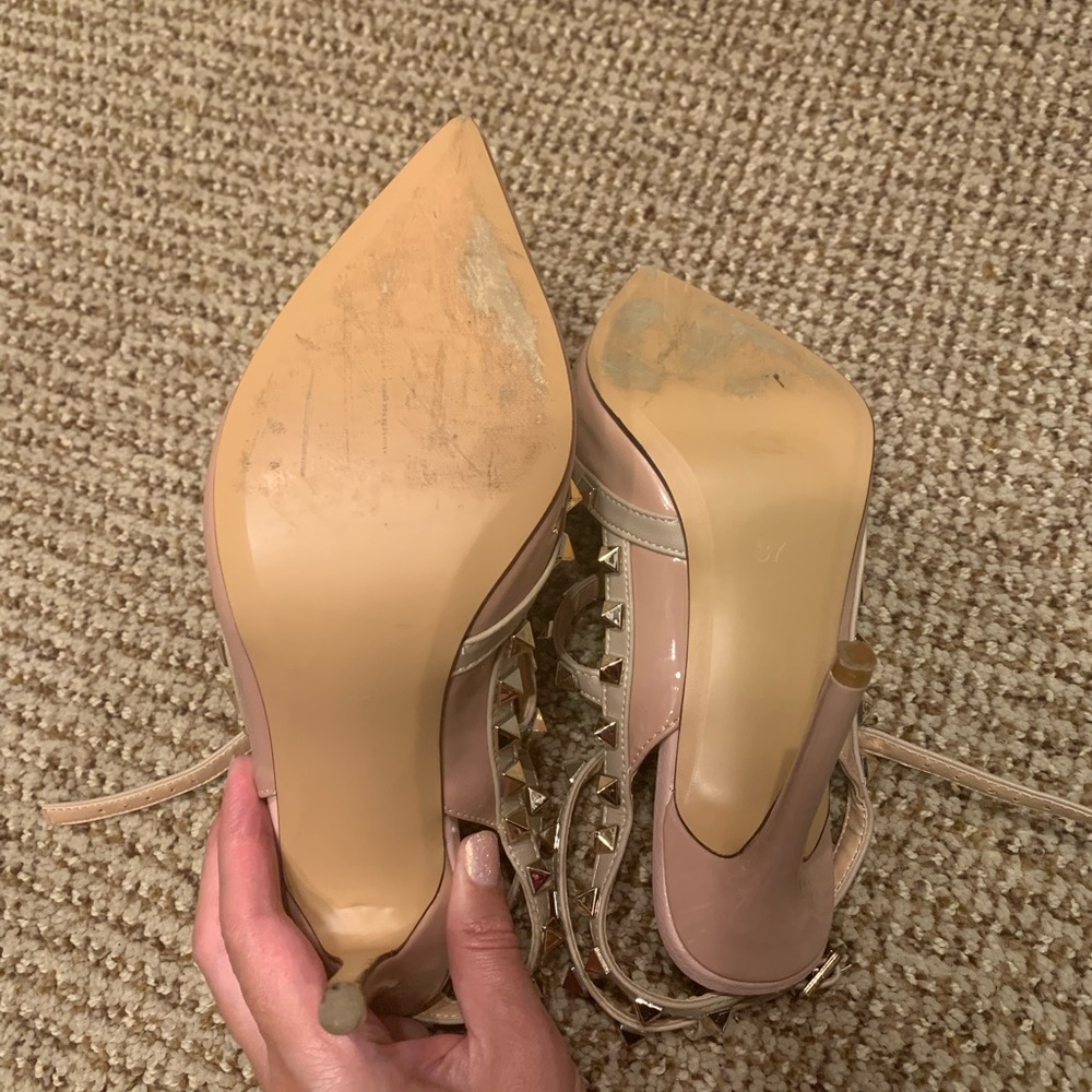 Nude Studded Heels- size 6.5 - Picture 6 of 6